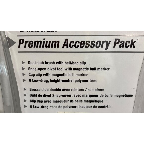 World Of Golf Premium Accessory Pack Divot Club Brush Marker Polymer Golf Tees - Picture 6 of 6